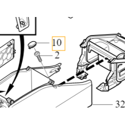 VOLVO S80 V70 XC70 zaslepka odboj konsoli OE