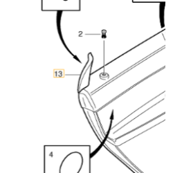 VOLVO S40 lewy tylny trojkat boczka drzwi OE