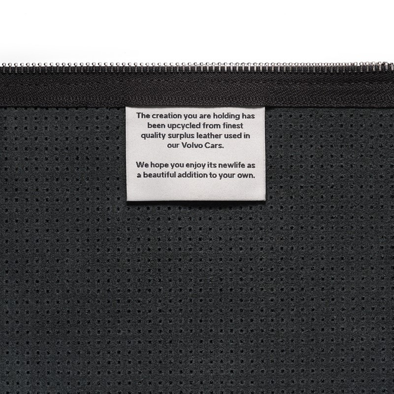 VOLVO skorzana torba etui torebka czarna kabel przewod zestaw prezent OE