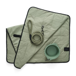 VOLVO smycz odblaskowa 180cm miska turystyczna 800ml mata zestaw prezent OE