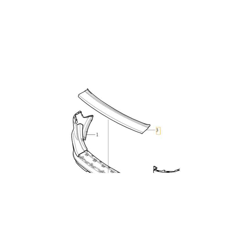 VOLVO XC60 I (09-17) nakladka gorna zderzaka tyl do lakierowania OE