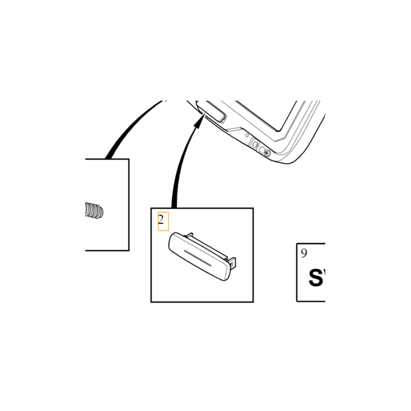 VOLVO S90 V90 V90CC XC60 XC90 II przycisk ekranu panelu glownego OE