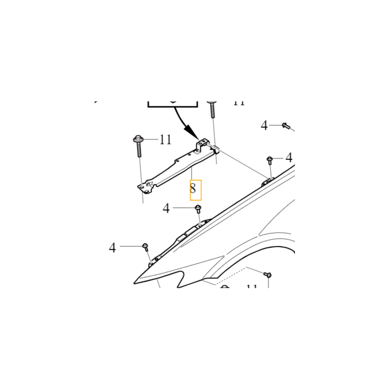 VOLVO S60 III V60 II wspornik mocowanie blotnika prawy przod OE