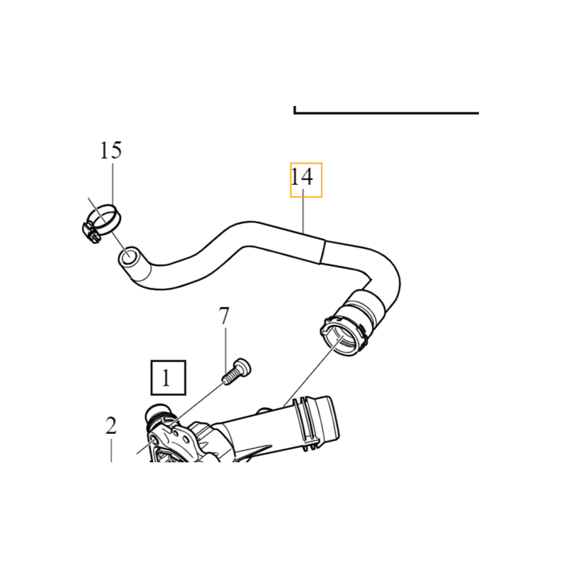 VOLVO V40 S40 V50 S60 V60 S80 V70 XC60 XC70 przewod wodny termostatu OE
