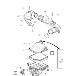Volvo XC60 S60 V60 XC90 S90 V90 rura przewod powietrza OE