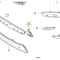 VOLVO V90CC prawa kierownica prowadnica powietrza kratki zderzak przod OE