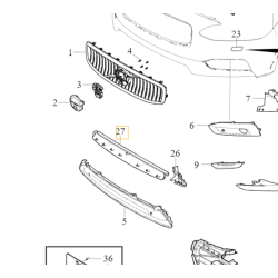 VOLVO V90CC srodkowa kierownica prowadnica powietrza zderzaka przod OE