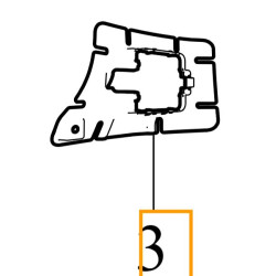 VOLVO V90 V90CC wspornik lewy modulu BLIS zderzak tyl OE