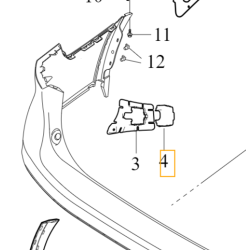 VOLVO V90 V90CC pokrywa modulu BLIS zderzak tyl OE