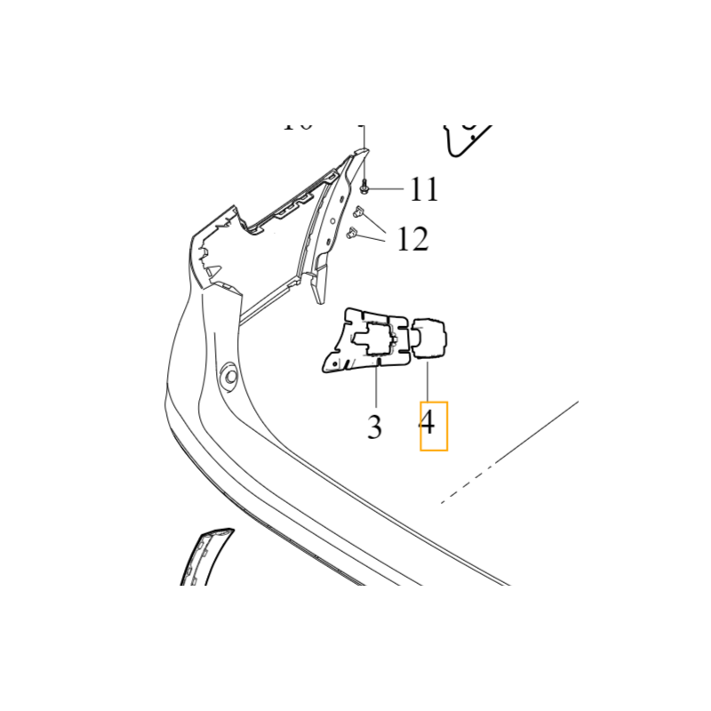 VOLVO V90 V90CC pokrywa modulu BLIS zderzak tyl OE