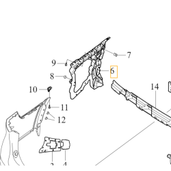 VOLVO V90 V90CC lewy slizg mocowanie wspornik zderzaka tyl OE