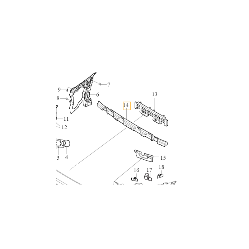 VOLVO V90 V90CC absorber slizg mocowanie wspornik zderzaka tyl OE