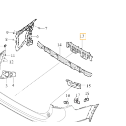 VOLVO V90 V90CC USA absorber slizg mocowanie wspornik zderzaka tyl OE