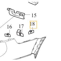 VOLVO V90CC lewy zewnetrzny wspornik koszyk czujnika asysta zderzak tyl OE