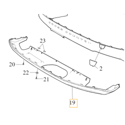 VOLVO V90CC listwa spoiler dokladka dyfuzor zderzaka tyl OE