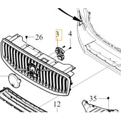 VOLVO XC60 II wspornik kamery radaru klips atrapy zderzaka przod OE