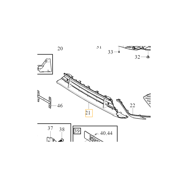 VOLVO XC60 II dolna srodkowa atrapa kratka zderzaka R-Design OE