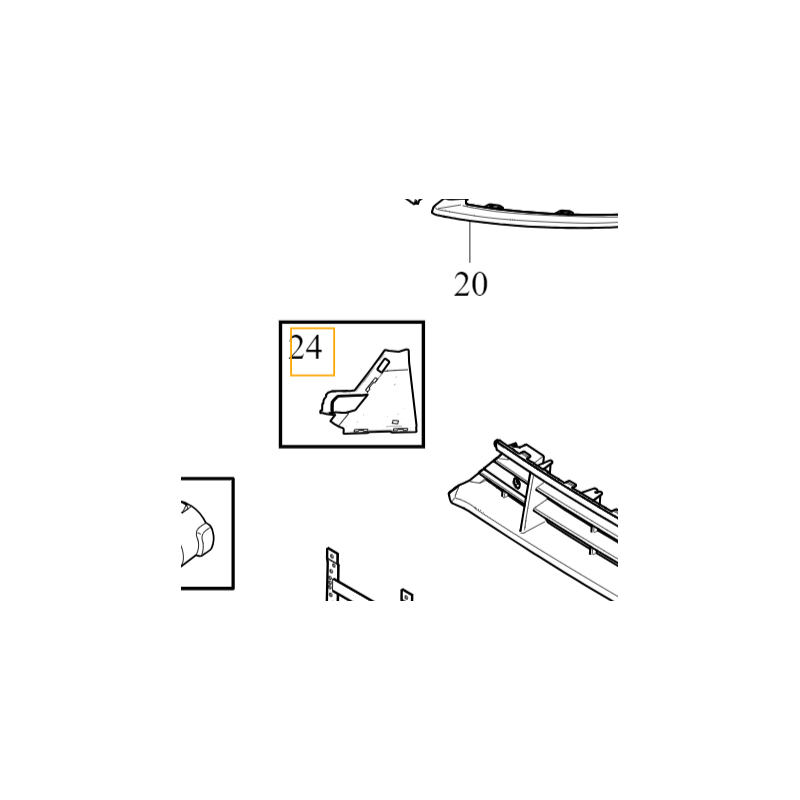 VOLVO XC60 II Plug-In prowadnica wspornik zderzak przod R-Design OE