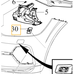 VOLVO XC60 II lewy zewnetrzny wspornik koszyk czujnika asysta przod OE