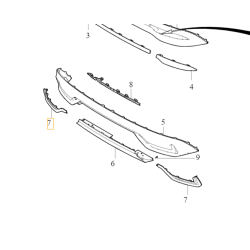 VOLVO XC60 II listwa kratka lewa dyfuzora zderzak tyl R-Design OE