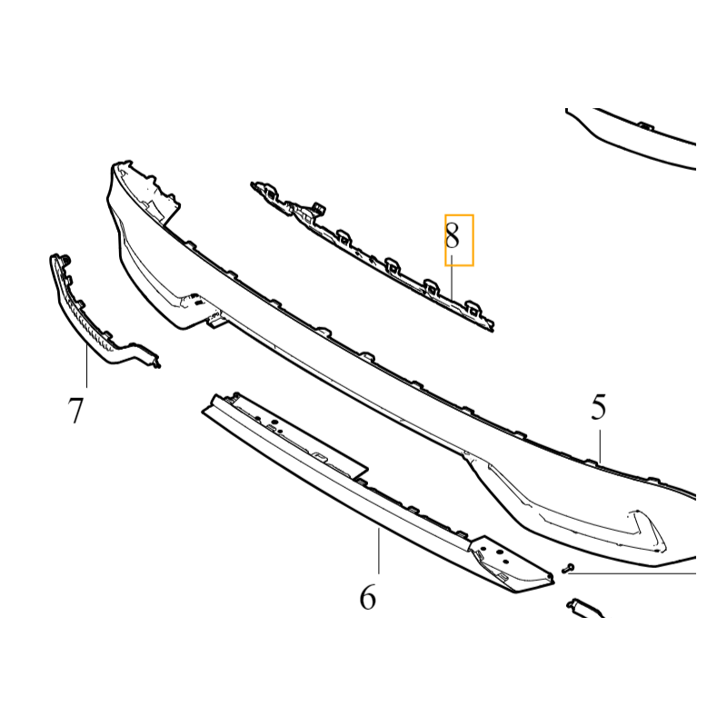 VOLVO XC60 II wspornik mocowanie spoilera dyfuzora zderzak tyl OE