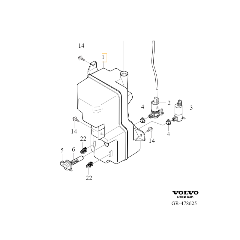 VOLVO XC40 zbiorniczek plynu do spryskiwaczy nowy OE
