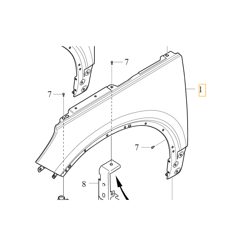 VOLVO C40 XC40 oryginalny blotnik lewy przod nowy OE