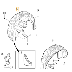 VOLVO C40 XC40 EV prawe tylne nadkole prawy tyl nowe OE