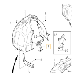 VOLVO C40 XC40 EV oslona nadkola prawy przod OE