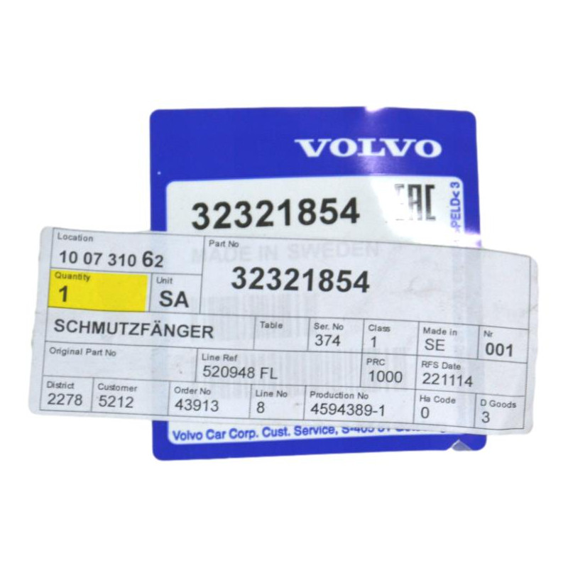 VOLVO XC40 chlapacze przednie komplet przod OE