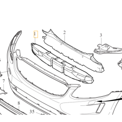 VOLVO XC60 I absorber zderzaka przod styropian OE