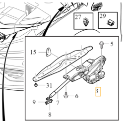 VOLVO S60 III V60 V60CC II prawy zawias maski oryginal nowy OE