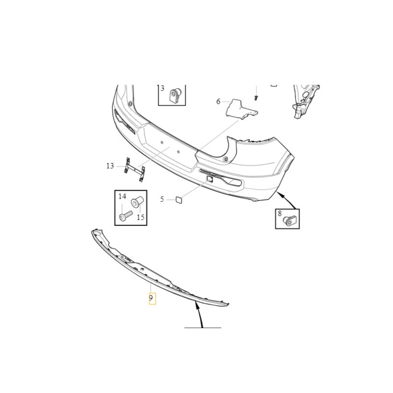 VOLVO C40 XC40 dyfuzor...