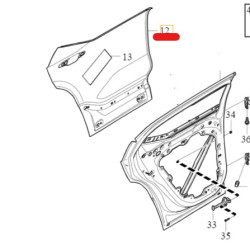 VOLVO C40 poszycie drzwi tylnych lewe oryginal OE