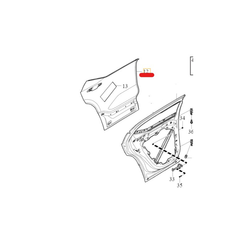 VOLVO C40 poszycie drzwi...