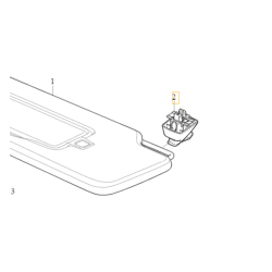 VOLVO C40 XC40 S60 V60 S90 V90 XC60 XC90 II uchwyt oslony daszka czarny OE