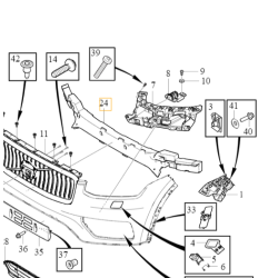 VOLVO XC90 II absorber zderzaka przod styropian OE