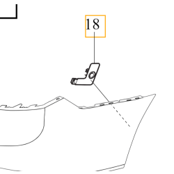 VOLVO XC90 II lewy zewnetrzny koszyk czujnika zderzak tyl asystent OE