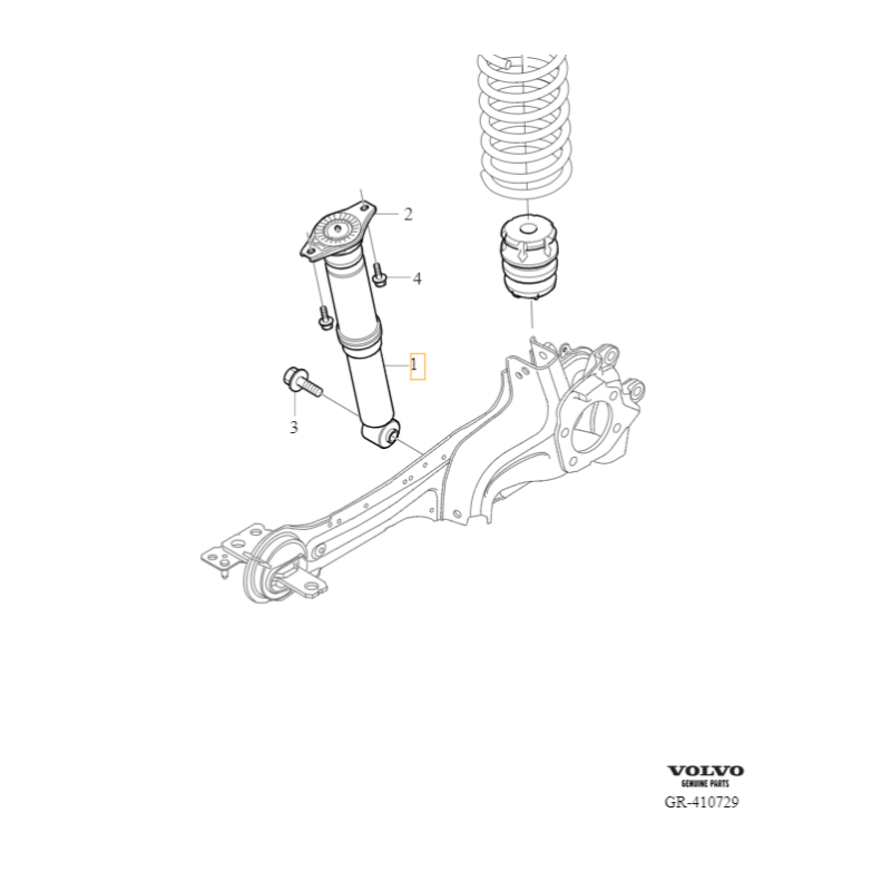 VOLVO XC60 I amortyzator poziomujacy aktywny NIVOMAT zawieszenie tyl OE