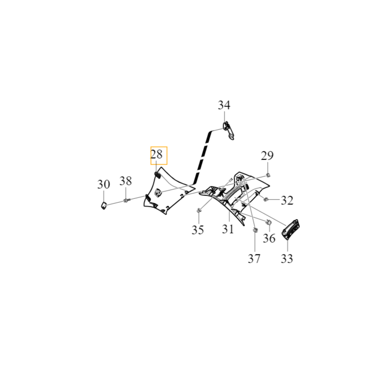 VOLVO XC90 II prawy tylny slupek D poszycie wewnetrzne tapicerka OE