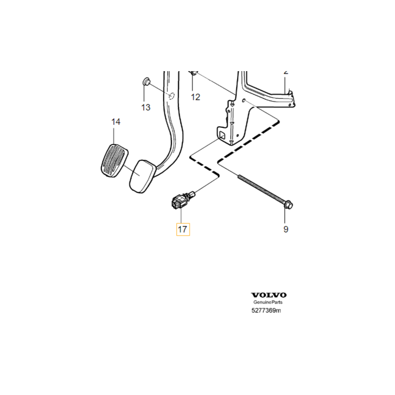 VOLVO S60 V70 XC70 AWD czujnik swiatel stop czujnik pedal hamulca OE