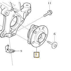 VOLVO XC40 piasta przod lozysko kola zawieszenie przednie lewe prawe OE
