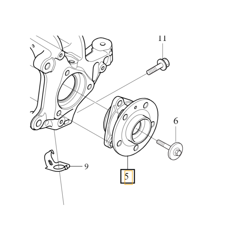 VOLVO XC40 piasta przod lozysko kola zawieszenie przednie lewe prawe OE