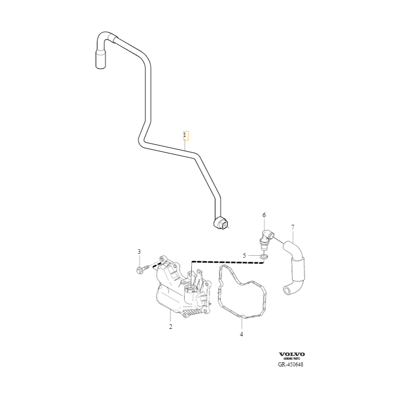 VOLVO C30 S40 V50 przewod odmy odpowietrzenia 1.8, 2.0 16V OE