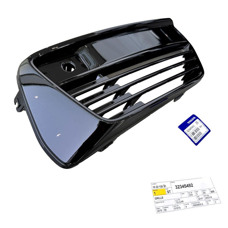 VOLVO XC90 II Plug-In prawa kratka zderzak przod czarny polysk R-Design OE