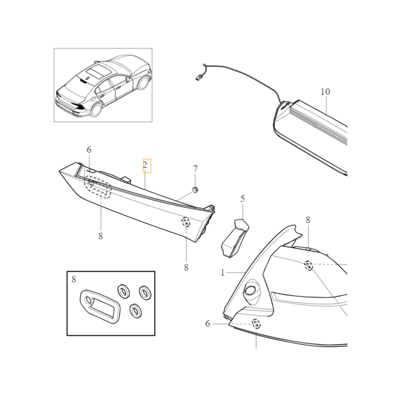 VOLVO S60 III oryginalna lampa klapy prawy tyl europa OE 31468206