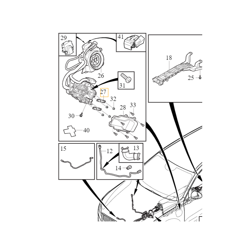VOLVO S60 V60 S90 V90 XC40 XC60 XC90 II hybryda bezpiecznik gniazda 20A OE