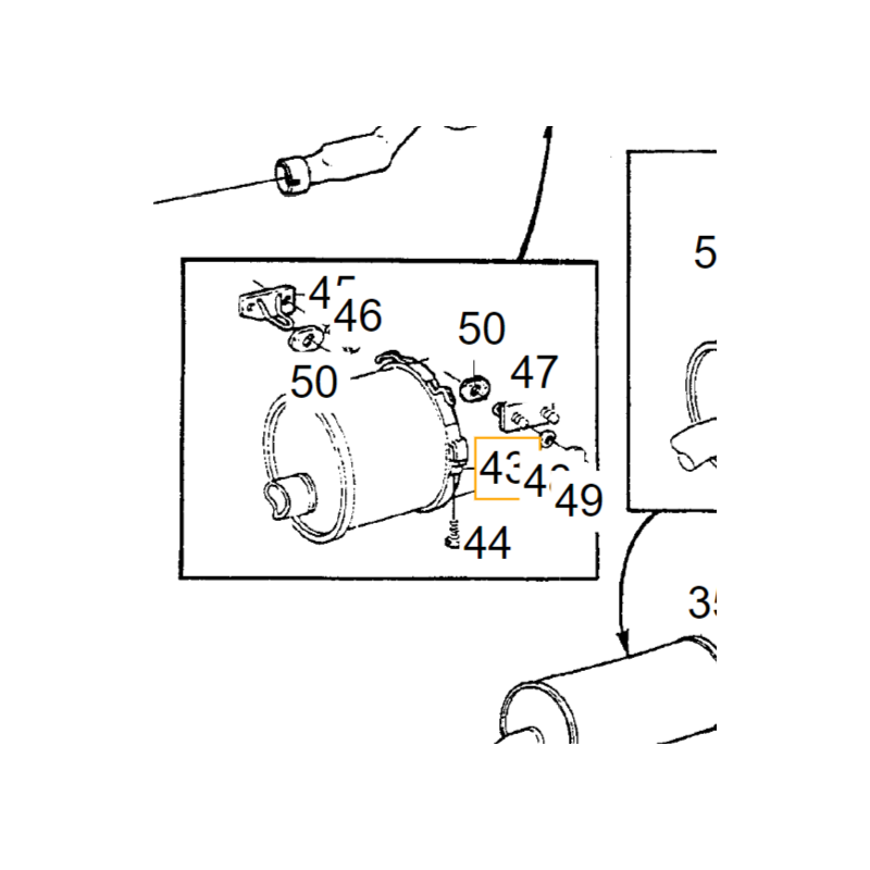 VOLVO 740 760 940 960 S90 obejma uklad wydechowy uchwyt tlumika OE 1378821