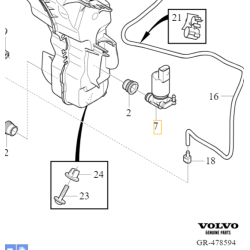VOLVO S60 V60 V60CC XC60 II pompka spryskiwaczy reflektorow OE 32342043