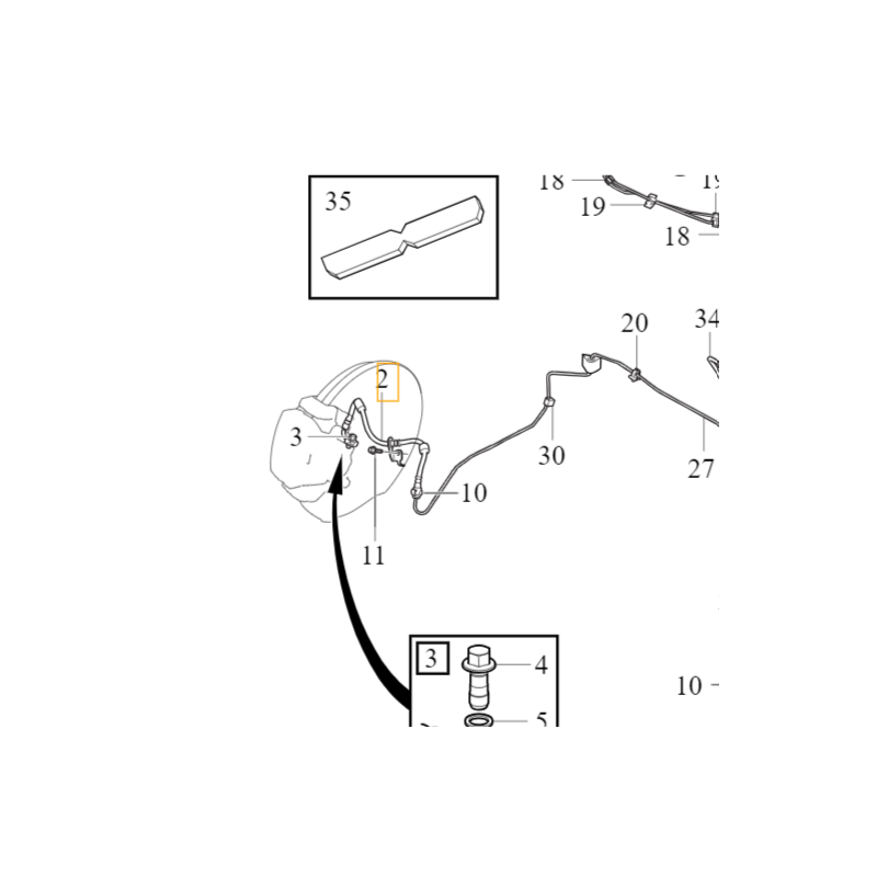 VOLVO V60CC V90CC XC60 XC90 II przewod hamulcowy prawy przod OE 32246006